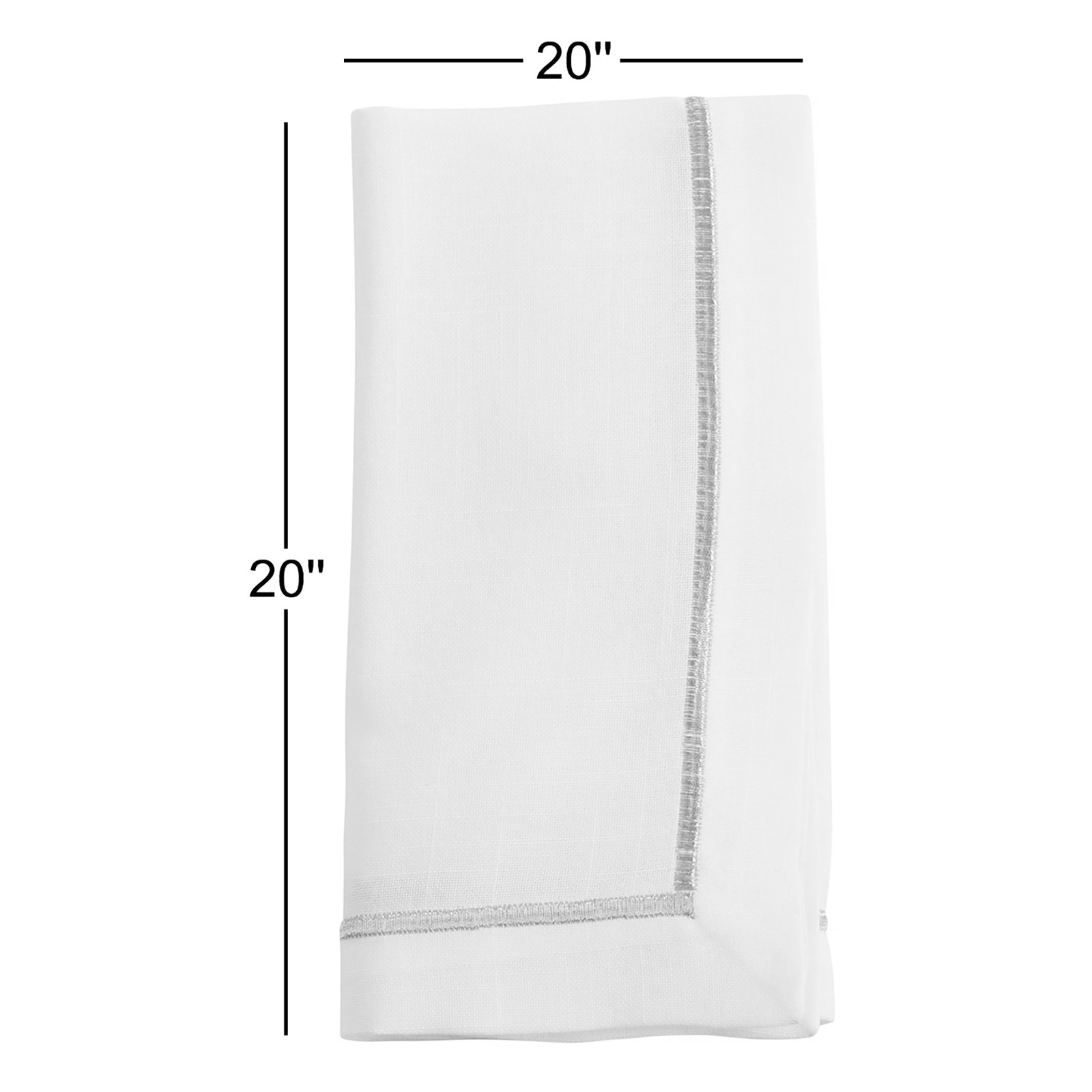 Odelle Polyester No Pattern Napkin, Silver