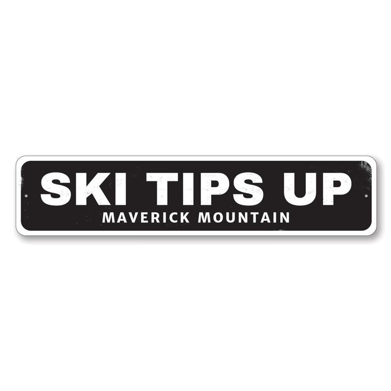 Panneau de ski en aluminium, H 4 po x l 18 po x P 0,04 po