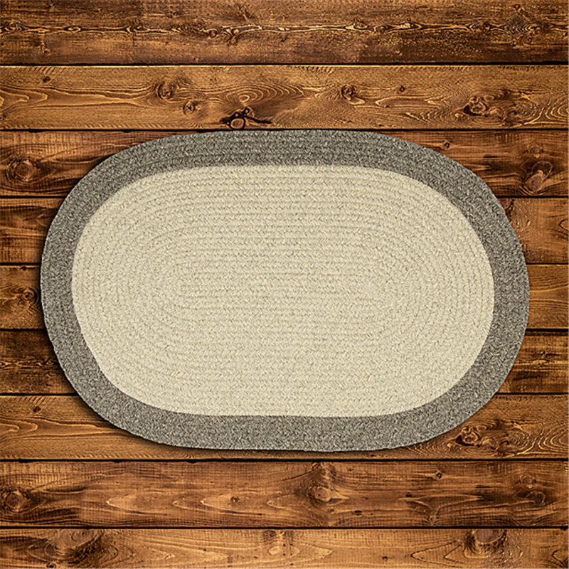 Tapis beige en laine Rupert, Ovale 7 pi x 9 pi