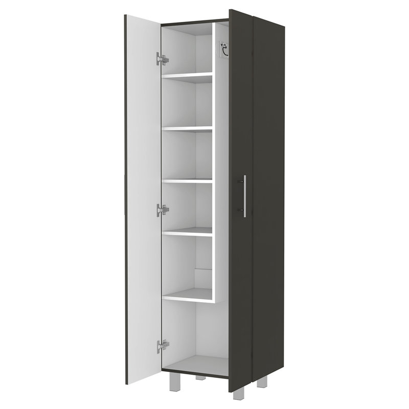 Garde-manger rectangulaire Halifax 2 portes Wengue noir et blanc