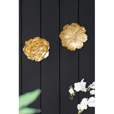 S/2  Rose Hanging Wall Accents