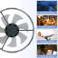 24" Decorative LED Ceiling Fan Light – Modern Flush Mount With Acrylic Ring, Hidden Blades, Remote Control, And Dimmable Light For Stylish Homes (Black)
