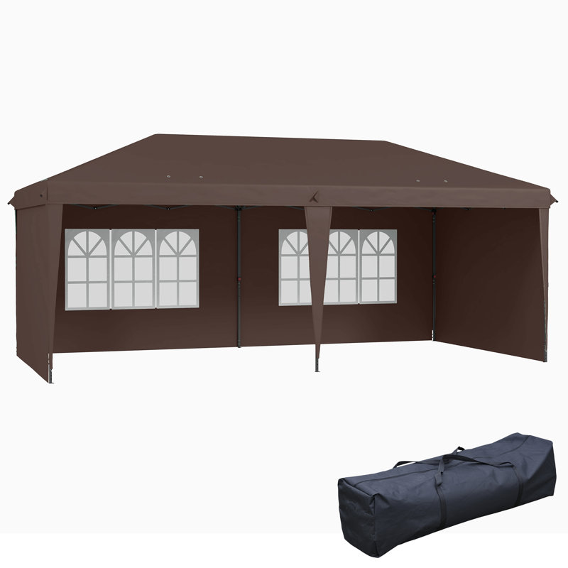 Auvent d'extérieur 10 'x 20' avec sac de transport, Café