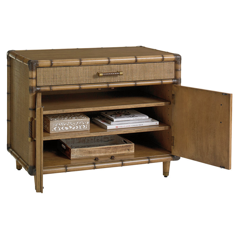 Bermuda Sands Brown Bamboo Transitional Storage Chest