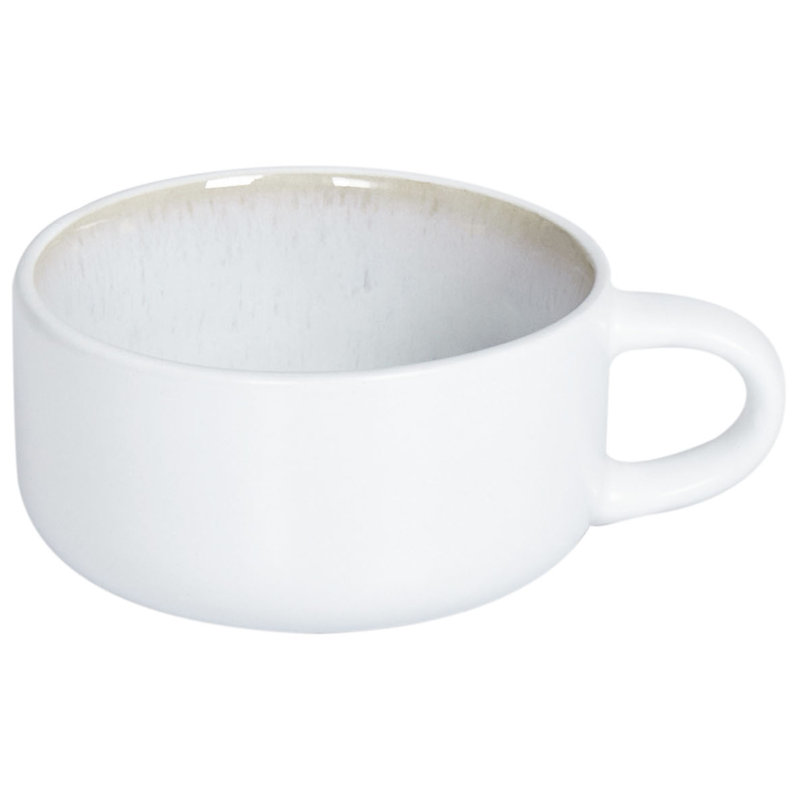Handmade Stoneware Teacup and Saucer