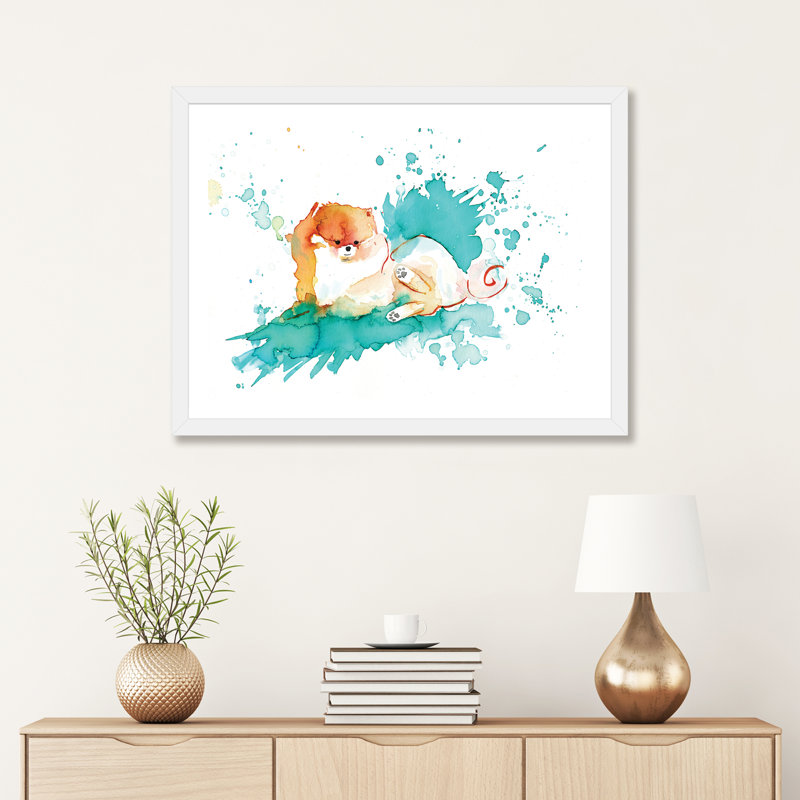 Pomi - reproduction d'art, Blanc, H 24 po x l 32 po x P 1 po, Papier encadré blanc