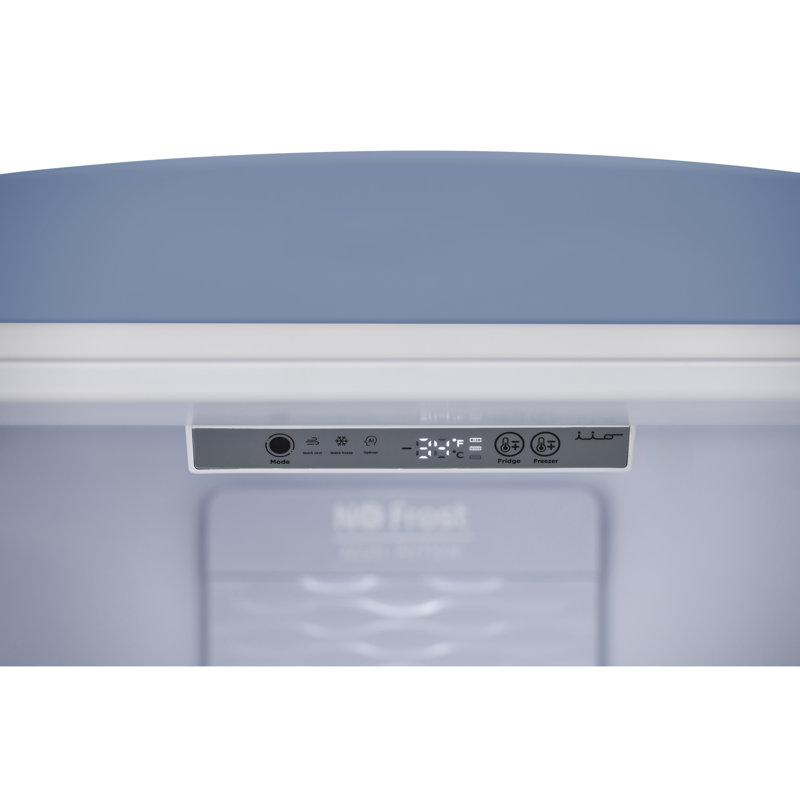 Réfrigérateur à congélateur inférieur 24 po 12 pieds Retro, Bleu clair