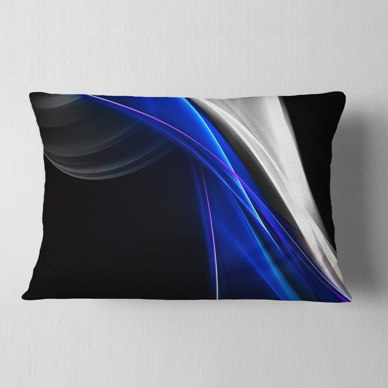 Glittering Blue Pattern - Abstract Printed Pillow