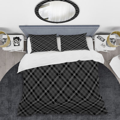 Black Microfiber 2 Piece Duvet Cover Set