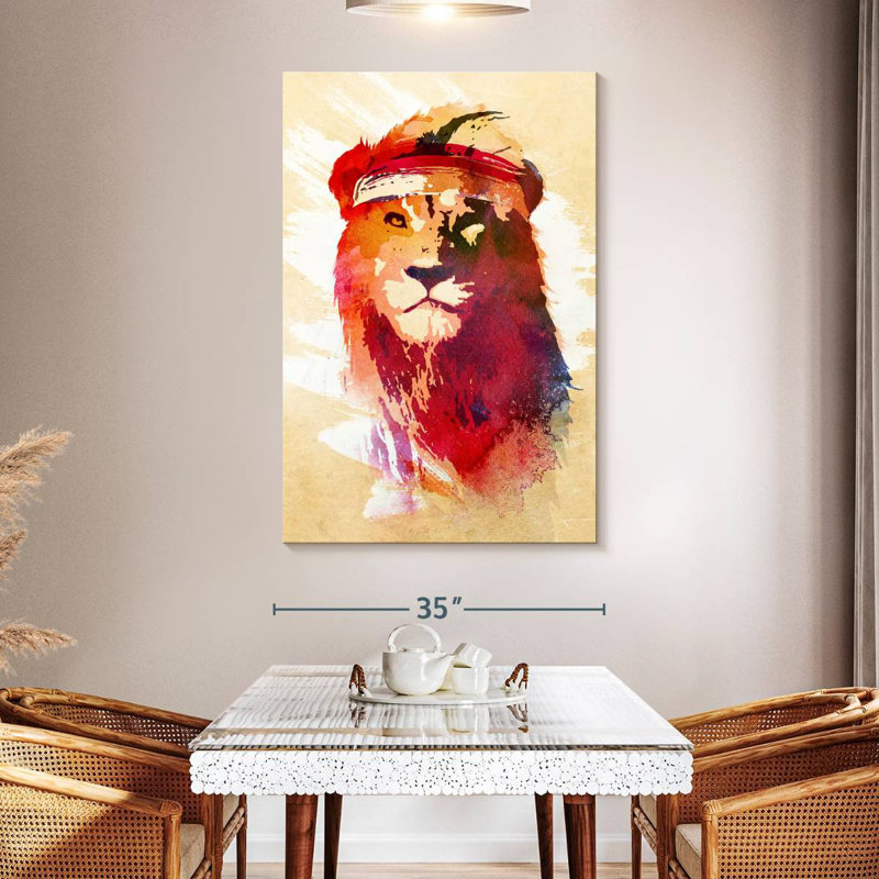 Lion de gymnastique Brampt, H 51 po x l 34 po