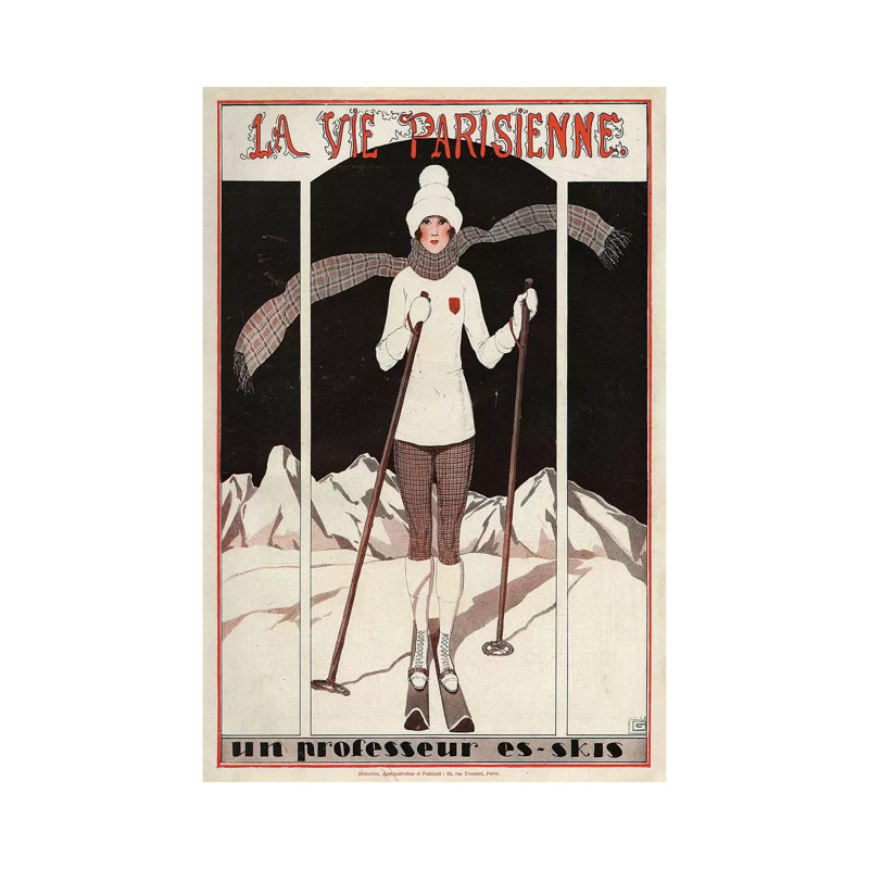1924 La Vie Parisienne Magazine Cover by Georges Leonnec - Wrapped Canvas Gallery-Wrapped Canvas Giclée