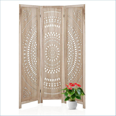 Carved Wood Room Divider ,Folding Room Dividers for Room Separation Home Office Garden Terrace