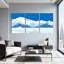 «Winter forest Snowy Mountains Under Starry Sky», ensemble de 3 impressions d'art sur toile-2060493447