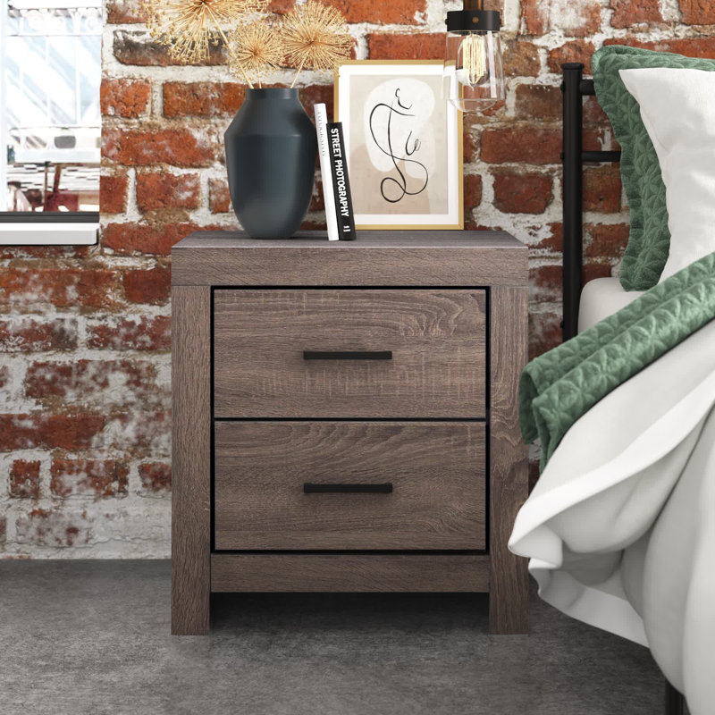 Alferetta 21.75'' W Nightstand, Barrel Oak