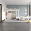 Lits modernes avec rangement, lit superposé en MDF pleine grandeur pour maison compacte