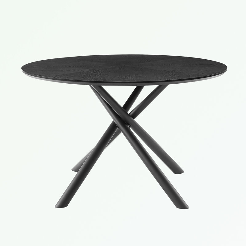 Table basse ronde en MDF et table basse, H 29,75 po x L 53,14 po x l 53,14 po, Black Duplicate