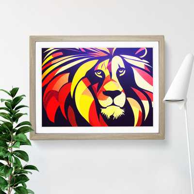 Abstract Lion Vol.4 - Framed Print