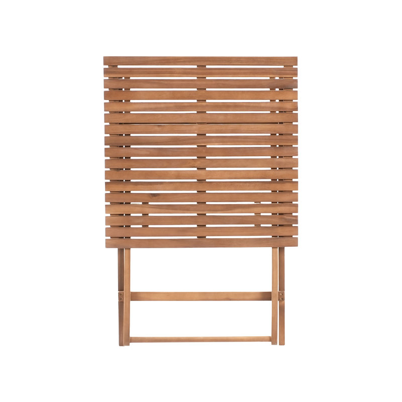 SOLAROLO 2 - Person Acacia Wood Patio Dining Set with Square Table