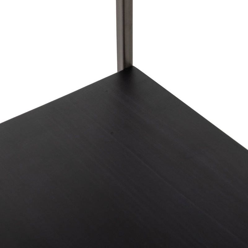 Trey Solid Wood Writing Desk, Black Wash Poplar