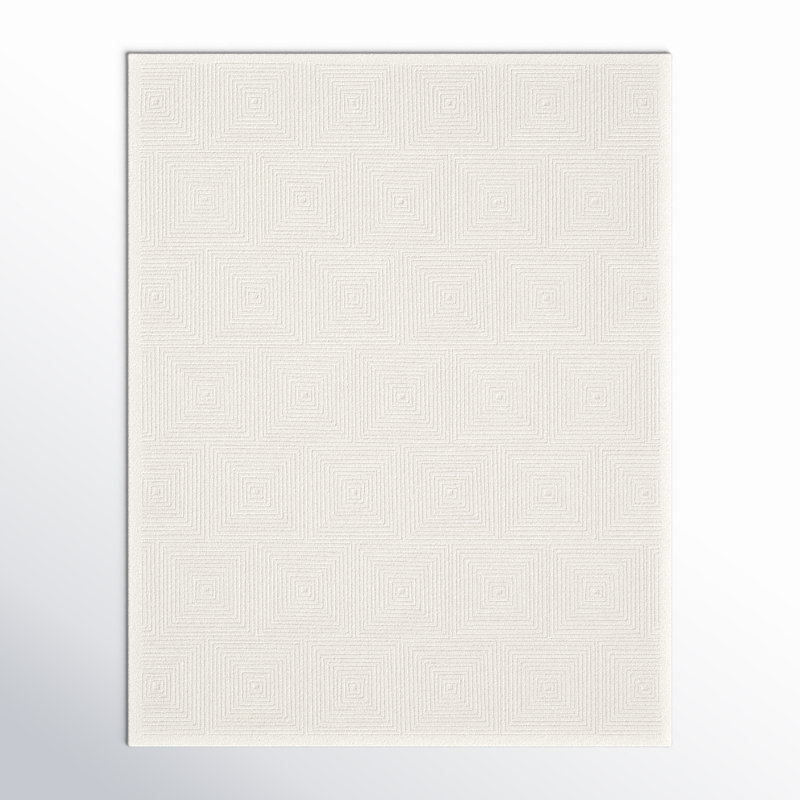 Hattie Hand Tufted Geometric Indoor Rug, Rectangle 8' x 10'