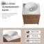 Meuble-lavabo simple 35,87 po avec plateau en pierre frittée Birkenshaw