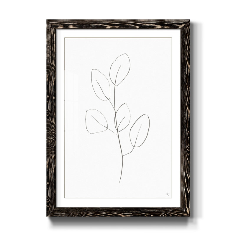 «Botanical Gesture III» - reproduction, H 37,5 po x l 27,5 po x P 1,5 po, Noir