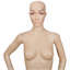 Mannequin Valya vidaXL, robe moulante pour vêtements, matériau en PE, base en verre, support en aluminium, beige-677595650