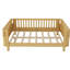 Lit plateforme pour enfant à profil bas avec rails de sécurité, structure de lit pour tout-petit amovible, support à lattes en bois, naturel, double-1626310191-1626310188