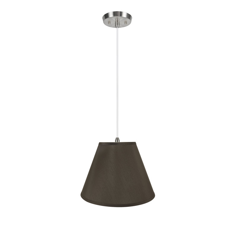 Luminaire suspendu pour 2 lumières unique Carl, Chrome, Brun, Gris