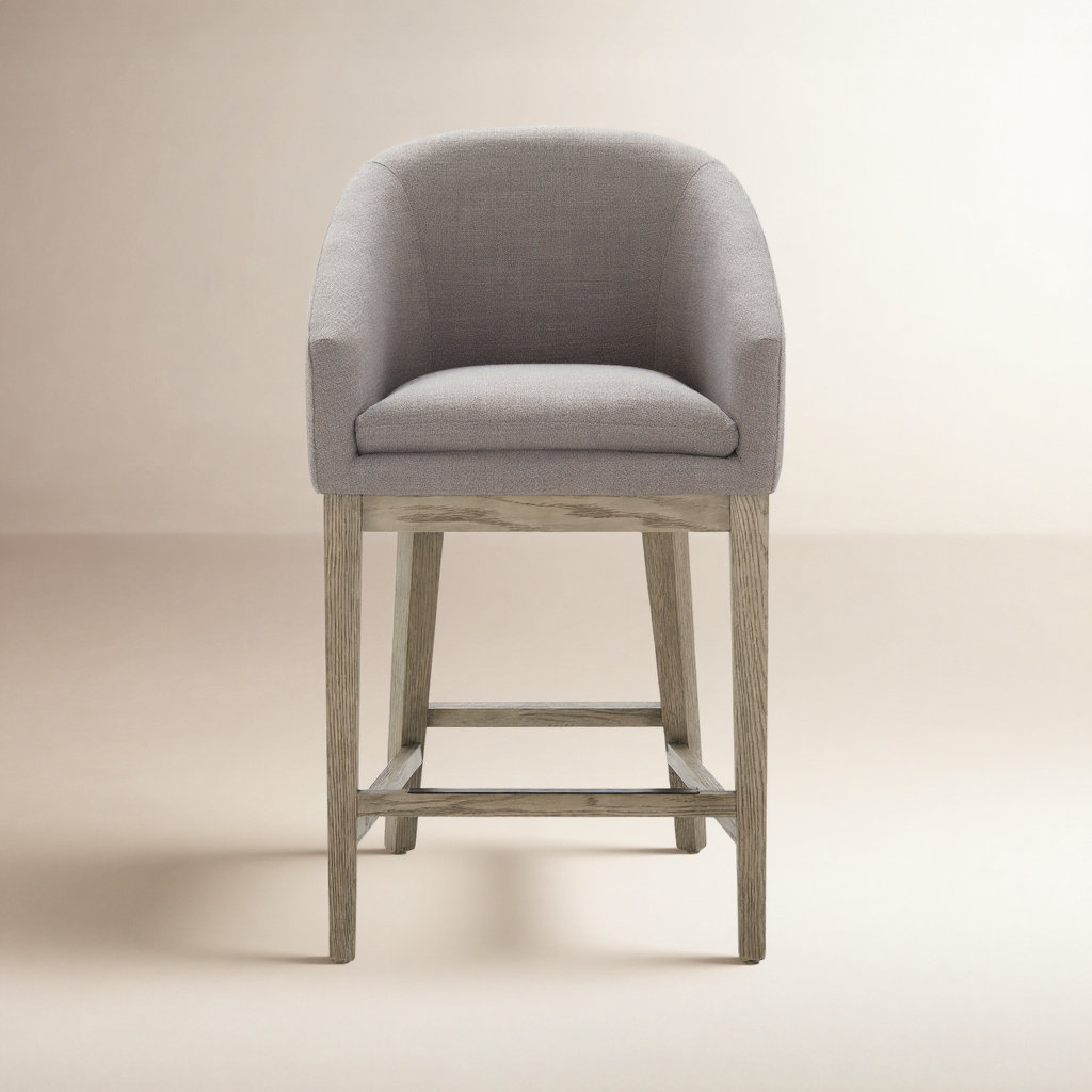 Bethea 26" Bar Stool, Effie Flint/Linen