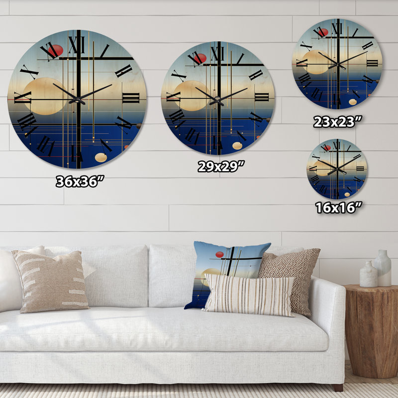 Horloge murale moderne Surles, Grand