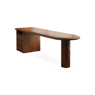 Walnut Half-circle Solid Wood Writing desk