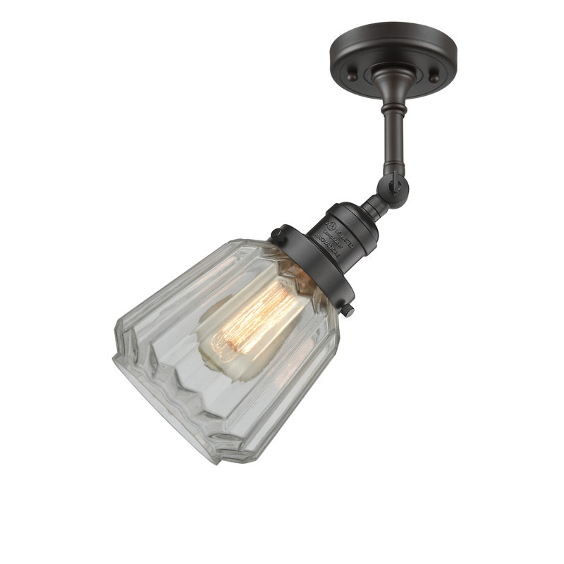 Vinson Armed Sconce, Oil Rubbed Bronze, Clear