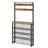 Slim Hall Tree With Bench, 5-Tier Shoe Rack And Coat Rack Entryway Storage Organizer For Small Spaces, Industrial Rustic Brown Design