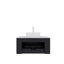 Meuble-lavabo de salle de bain rayé 30 po avec lavabo, armoire de rangement murale moderne en contreplaqué à bords arrondis flottants avec tiroir, lavabo en céramique blanc rond sans robinet, pré-assemblé-117985083