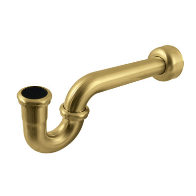 Kingston Brass Trimscape 1-1/2 Inch Decor P-Trap with High Box Flange, 13-1/16 Inch Length, 18 Gauge