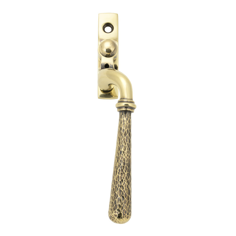 Hammered Newbury Espag Door Accessory, Aged brass