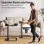 Table-plateau à hauteur ajustable pour manger et petits espaces, table d'appoint rabattable avec coins arrondis en toute sécurité, table de collation pour ordinateur portable, noir