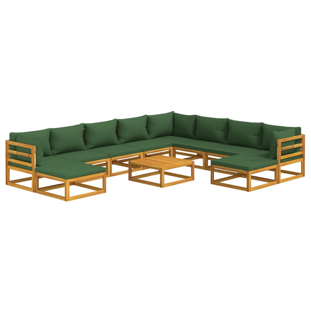 10-Sitzer Lounge-Set Ahriana aus Polyrattan mit Polster