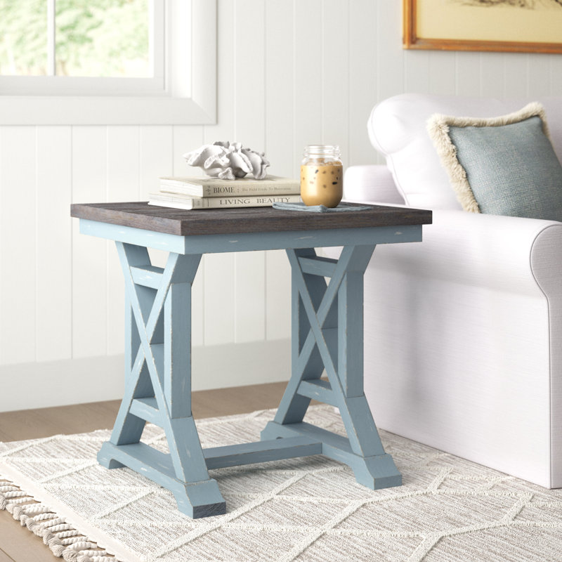 Brenai End Table, Blue