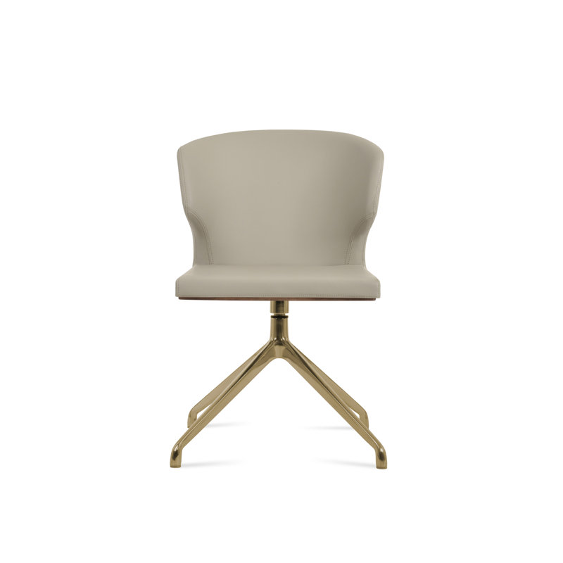 Chaise pivotante Amed Spider, Orange, Gris