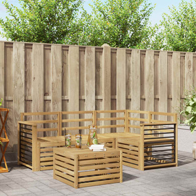  Outdoor Sofa Set 5 pcs Polyester