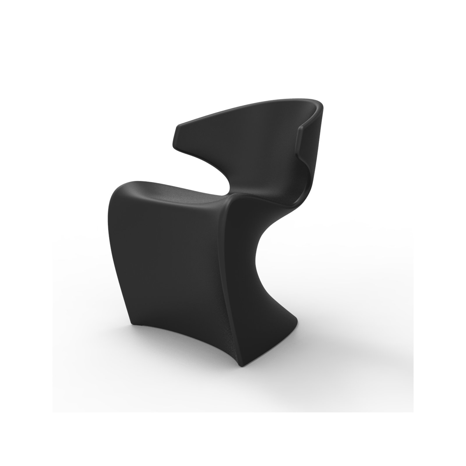 Wing Patio Dining Chair, Black