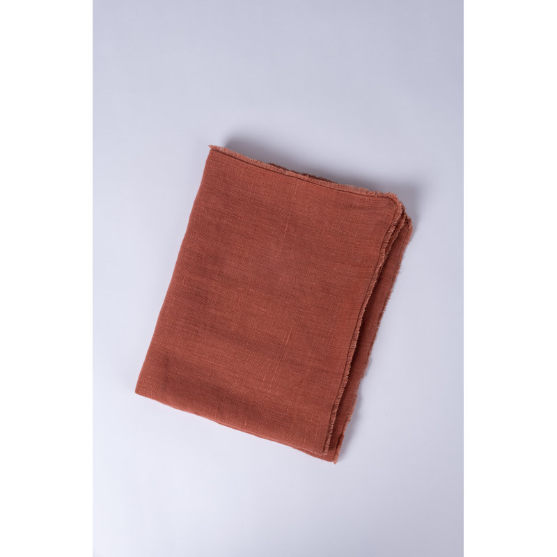 Linen Burnt Sienna Linen Duvet Cover, King Duvet Cover