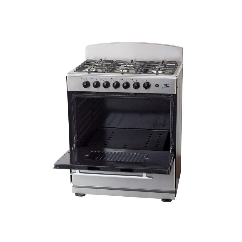Cuisinière autoportante de 30 po avec une capacité de four de 4,0 pieds cubes - 6 brûleurs scellés Sabaf italiens -