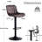 Brinitta Modern Swivel Adjustable Height Bar Stools, Leather Barstools Kitchen Island Counter Stool-1699460766