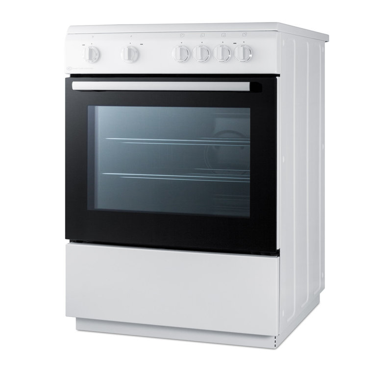 Summit Appliance 24" 2.4 Cubic Feet Electric Free Standing Range, White