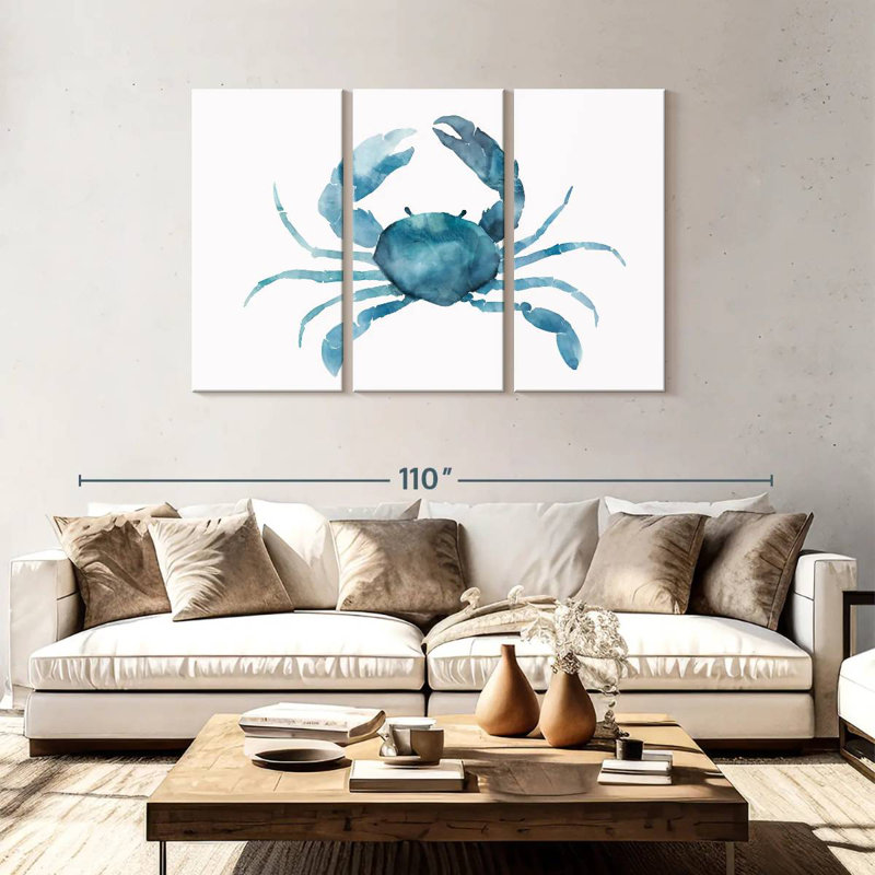 Crabe bleu Brampt, H 48 po x l 74 po