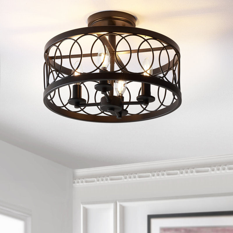Carreiro Semi Flush Mount, Oil Rubbed Bronze