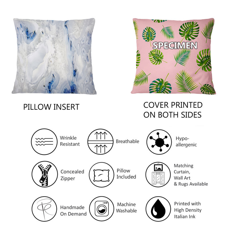 Agate Stone Background - Abstract Printed Pillow